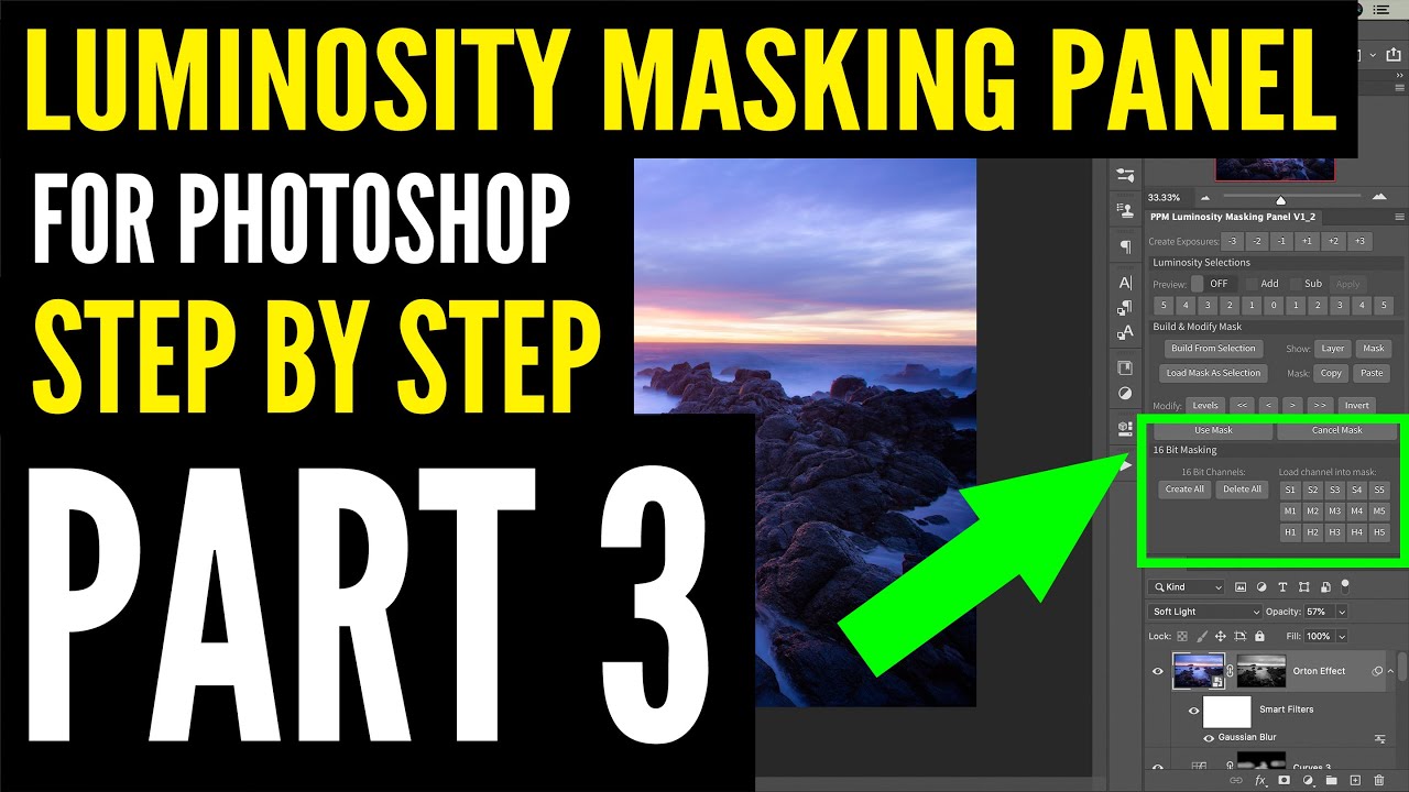 Luminosity Masking Panel Walkthrough - Part 3: 16 Bit Luminosity Masking